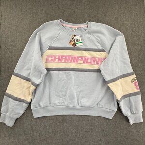 NEW! Self Esteem Juniors Fleece‎ Pullover Sweatshirt Large Cotton Blend Sweater